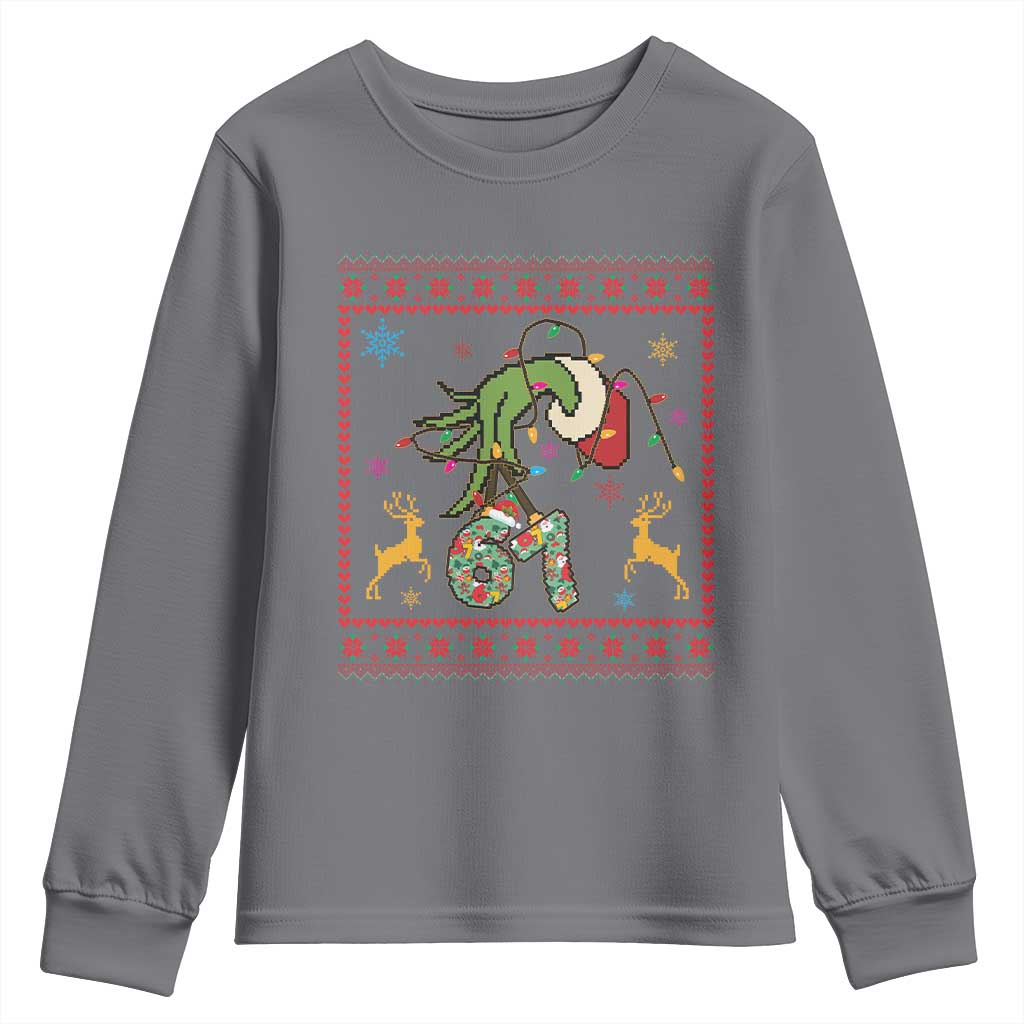 Green Hand 67 Meme Ugly Sweater Youth Sweatshirt Funny Holiday Gift - Wonder Print Shop