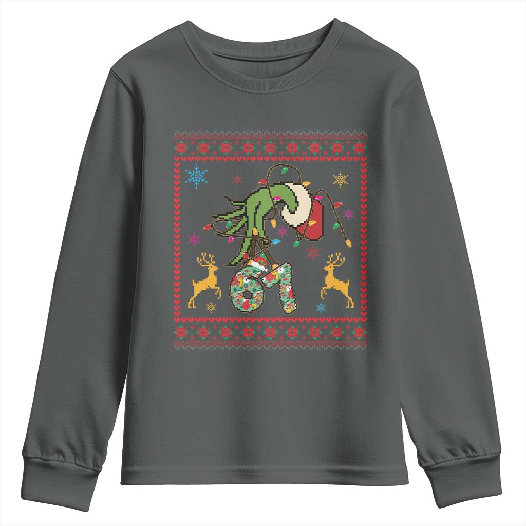 Green Hand 67 Meme Ugly Sweater Youth Sweatshirt Funny Holiday Gift - Wonder Print Shop