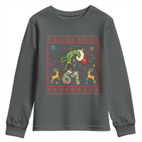 Green Hand 67 Meme Ugly Sweater Youth Sweatshirt Funny Holiday Gift - Wonder Print Shop