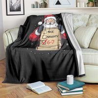 Funny Santa Six Seven Meme Throw Blanket Gen Z Christmas Gift - Wonder Print Shop