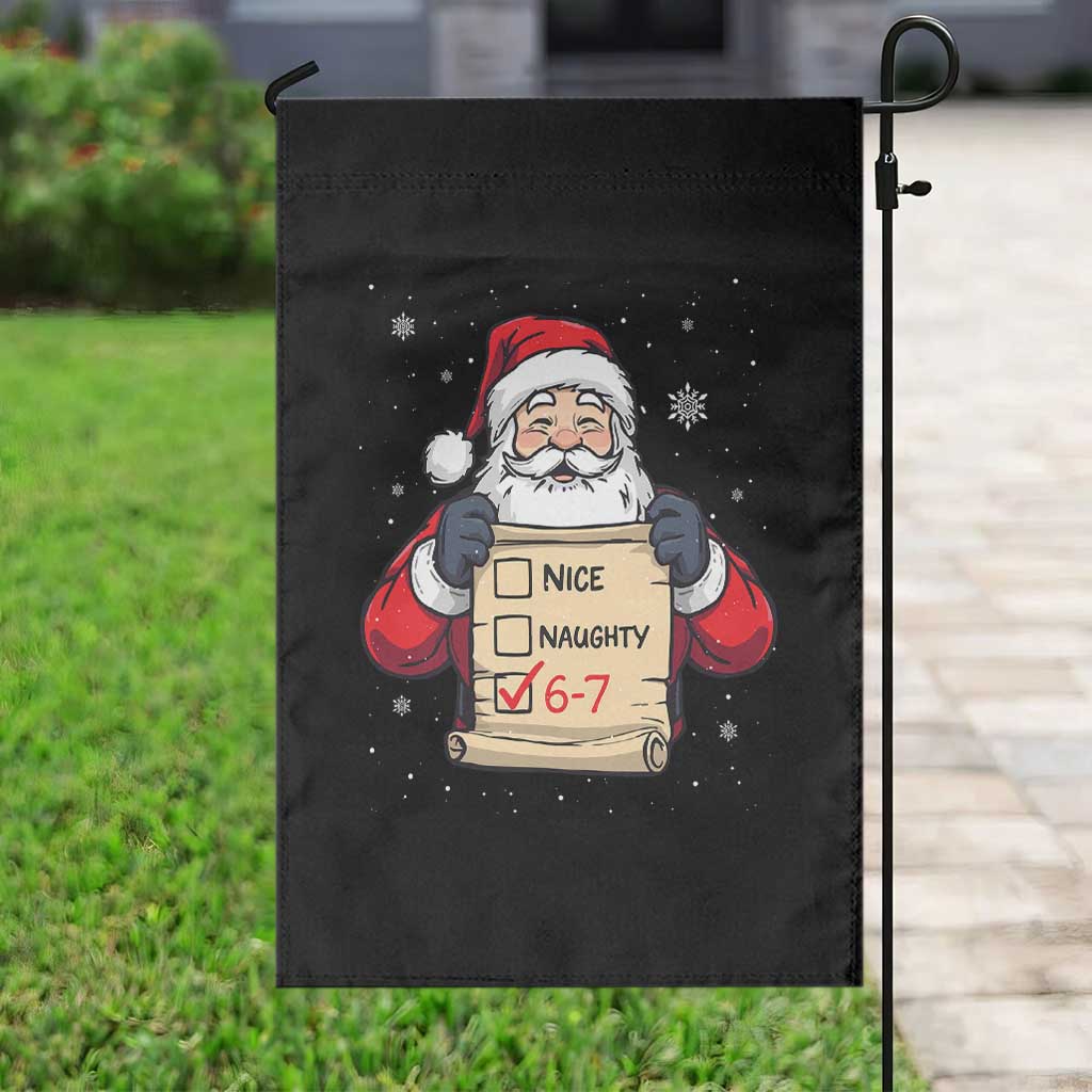 Funny Santa Six Seven Meme Garden Flag Gen Z Christmas Gift - Wonder Print Shop