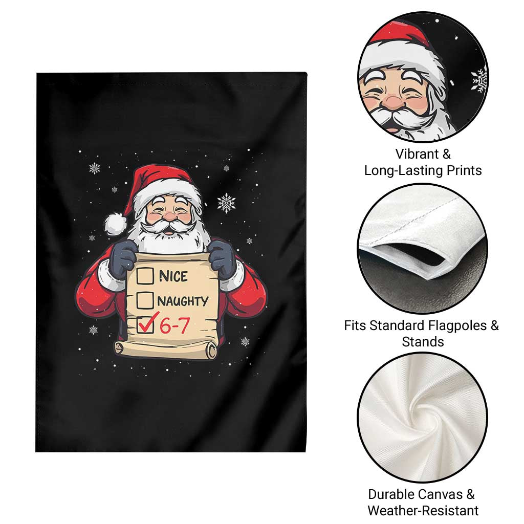 Funny Santa Six Seven Meme Garden Flag Gen Z Christmas Gift - Wonder Print Shop