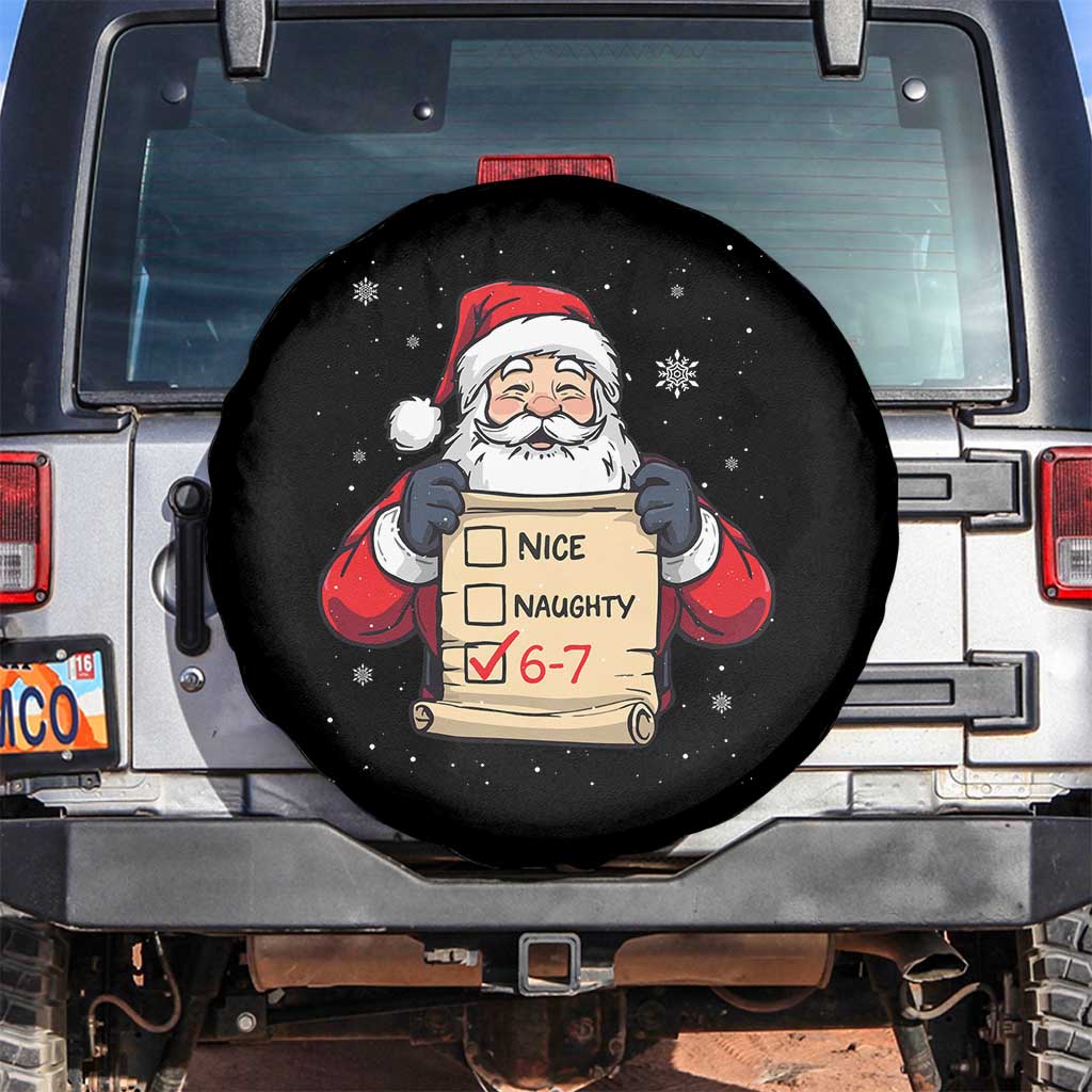 Funny Santa Six Seven Meme Spare Tire Cover Gen Z Christmas Gift - Wonder Print Shop