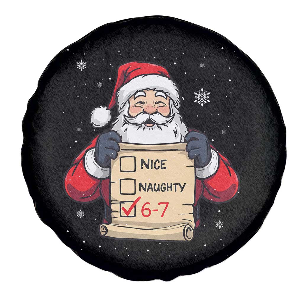Funny Santa Six Seven Meme Spare Tire Cover Gen Z Christmas Gift - Wonder Print Shop
