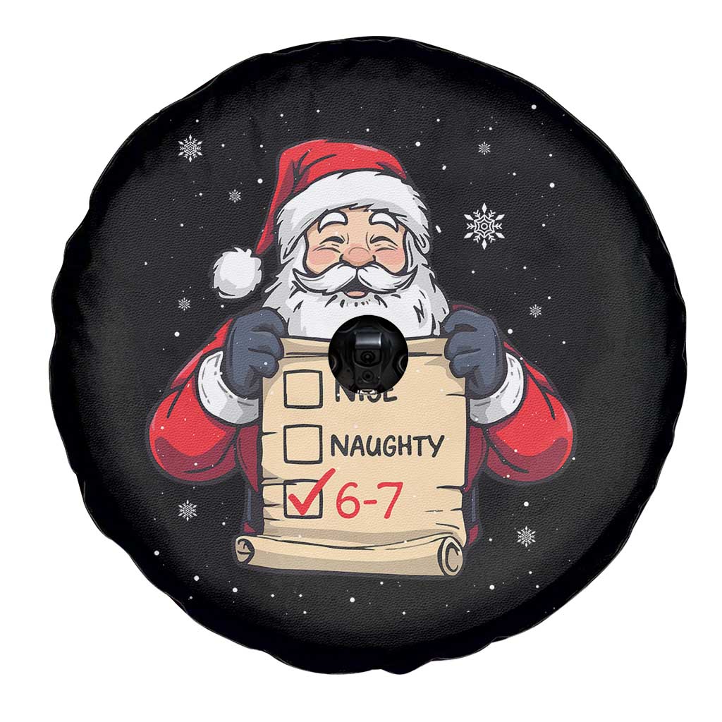 Funny Santa Six Seven Meme Spare Tire Cover Gen Z Christmas Gift - Wonder Print Shop
