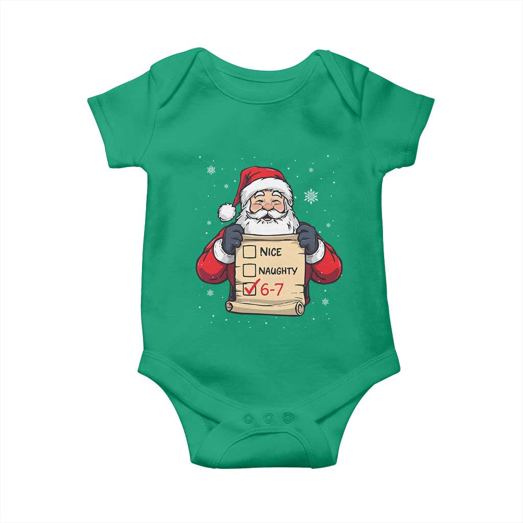Funny Santa Six Seven Meme Baby Onesie Gen Z Christmas Gift - Wonder Print Shop