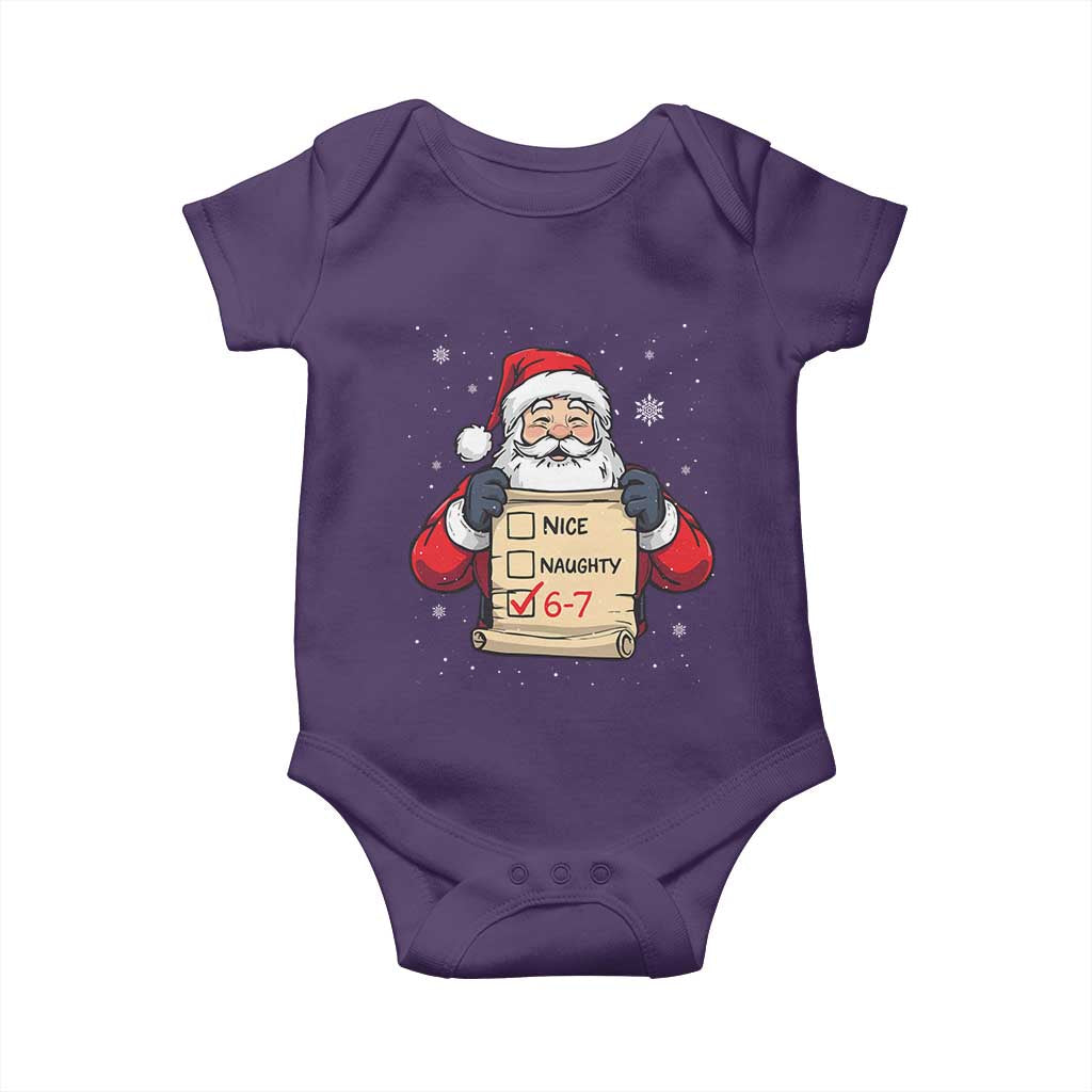 Funny Santa Six Seven Meme Baby Onesie Gen Z Christmas Gift - Wonder Print Shop
