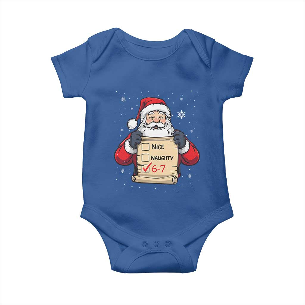 Funny Santa Six Seven Meme Baby Onesie Gen Z Christmas Gift - Wonder Print Shop