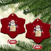 Funny Santa Six Seven Meme Ceramic Ornament Gen Z Christmas Gift - Wonder Print Shop