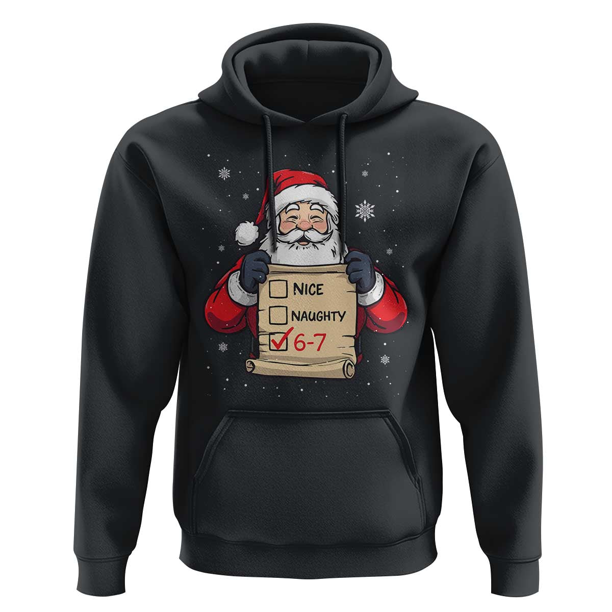 Funny Santa Six Seven Meme Hoodie Gen Z Christmas Gift - Wonder Print Shop