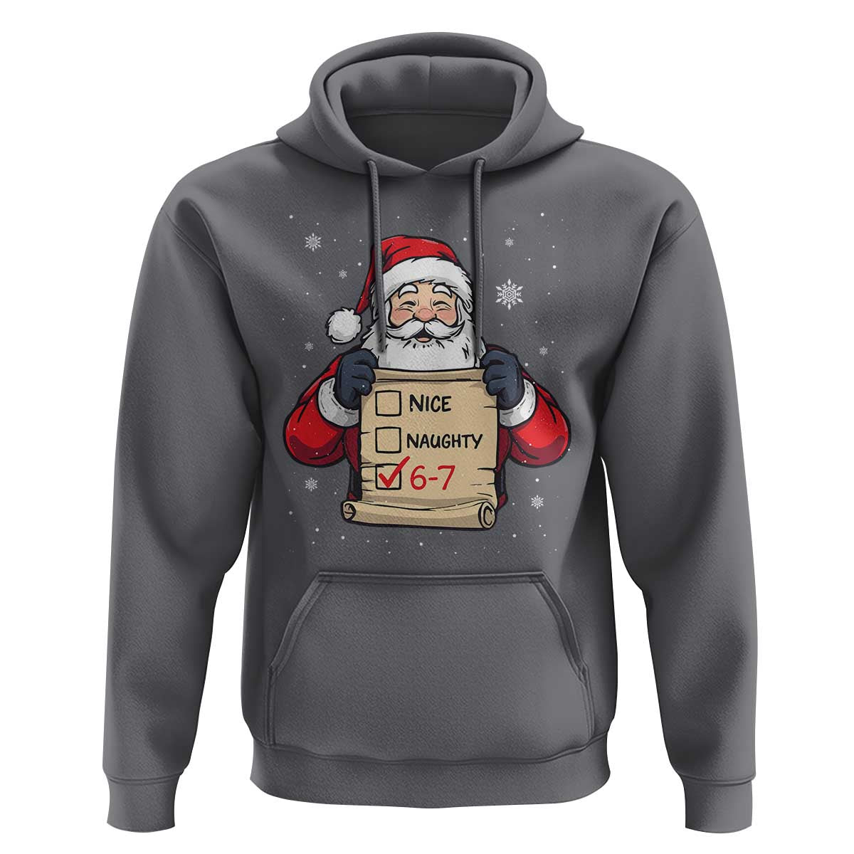 Funny Santa Six Seven Meme Hoodie Gen Z Christmas Gift - Wonder Print Shop