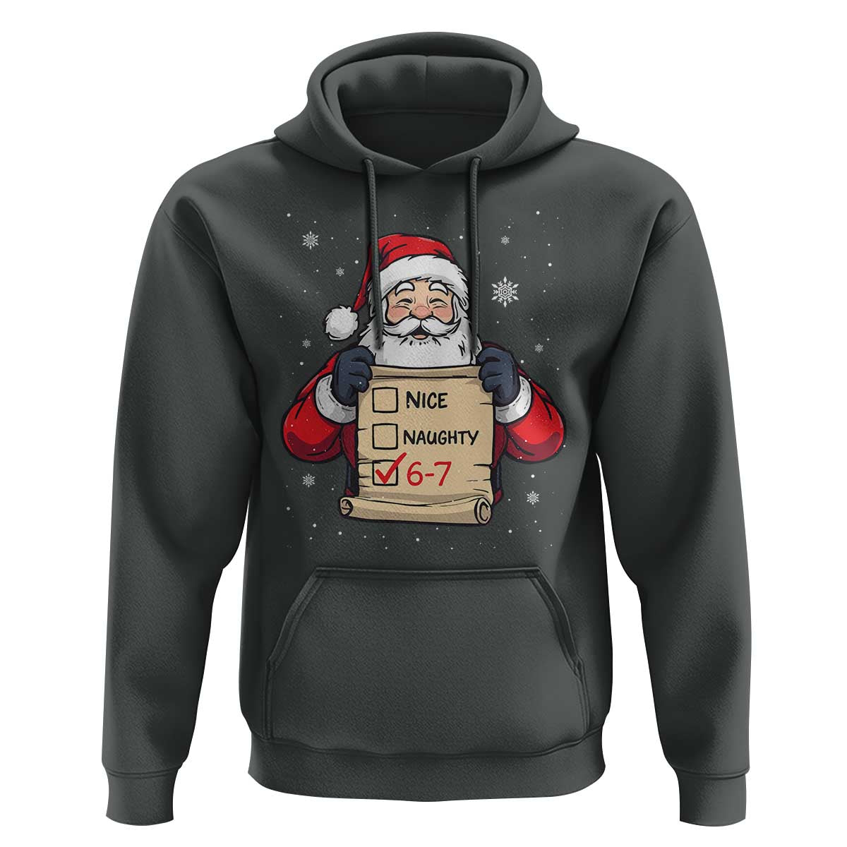 Funny Santa Six Seven Meme Hoodie Gen Z Christmas Gift - Wonder Print Shop