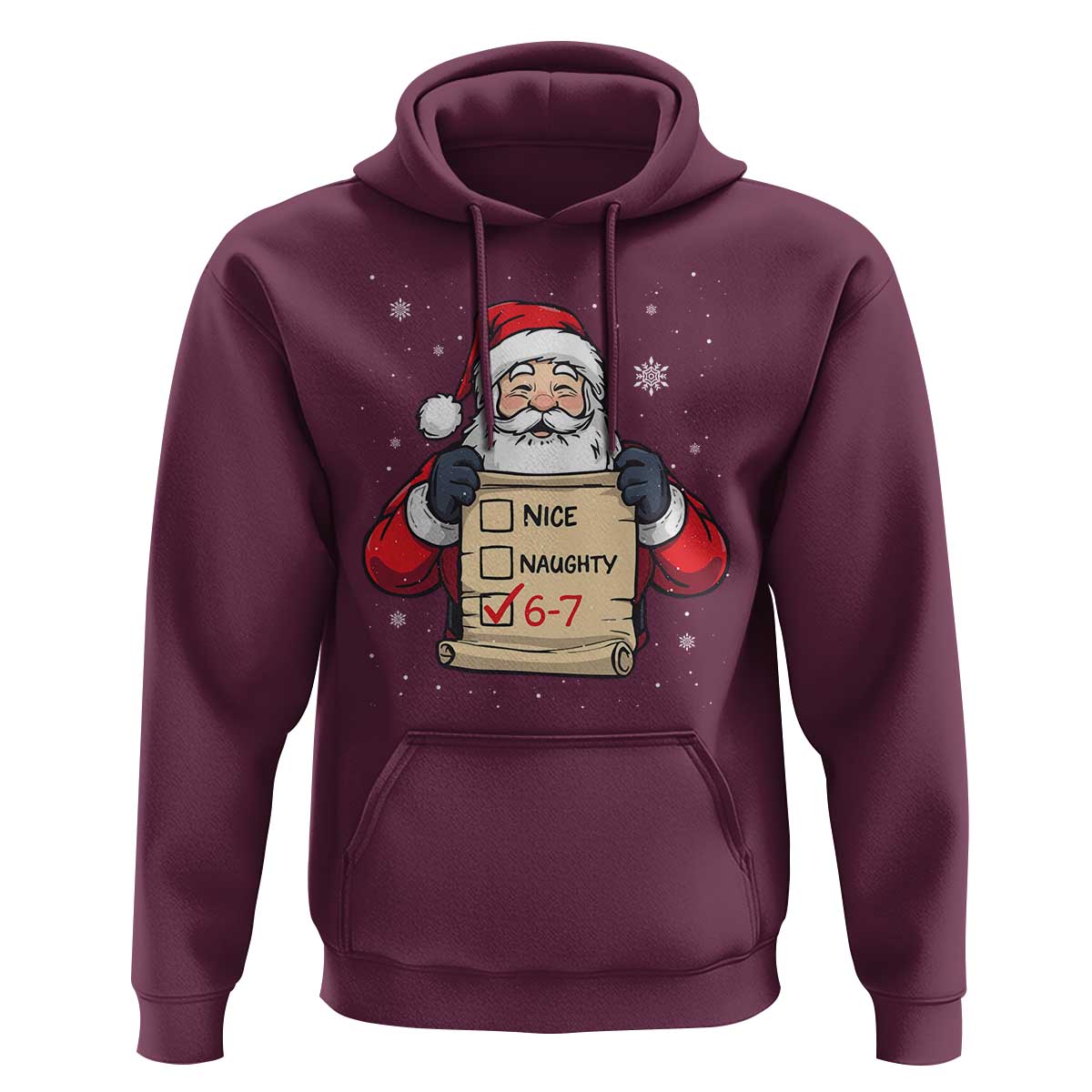 Funny Santa Six Seven Meme Hoodie Gen Z Christmas Gift - Wonder Print Shop
