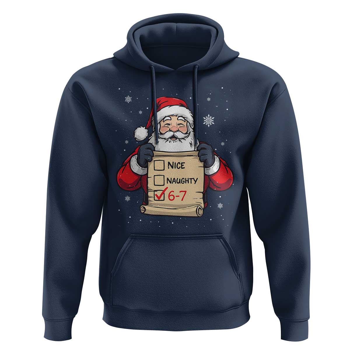 Funny Santa Six Seven Meme Hoodie Gen Z Christmas Gift - Wonder Print Shop