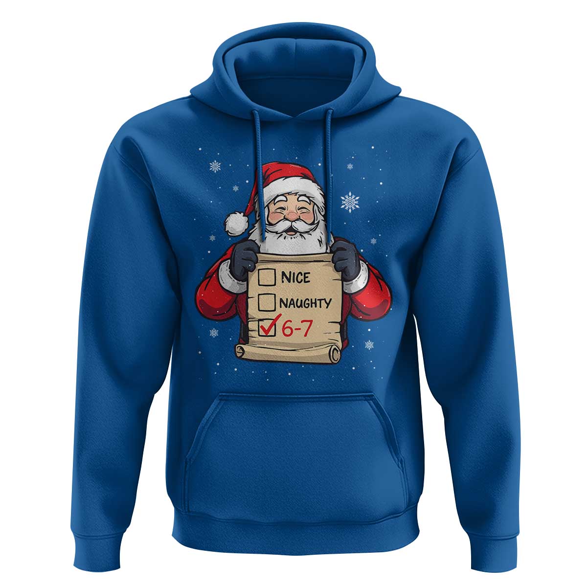 Funny Santa Six Seven Meme Hoodie Gen Z Christmas Gift - Wonder Print Shop
