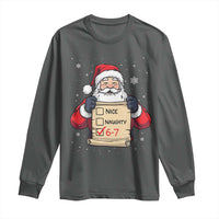 Funny Santa Six Seven Meme Long Sleeve Shirt Gen Z Christmas Gift - Wonder Print Shop