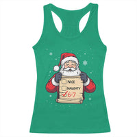 Funny Santa Six Seven Meme Racerback Tank Top Gen Z Christmas Gift - Wonder Print Shop