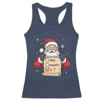 Funny Santa Six Seven Meme Racerback Tank Top Gen Z Christmas Gift - Wonder Print Shop