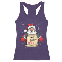 Funny Santa Six Seven Meme Racerback Tank Top Gen Z Christmas Gift - Wonder Print Shop