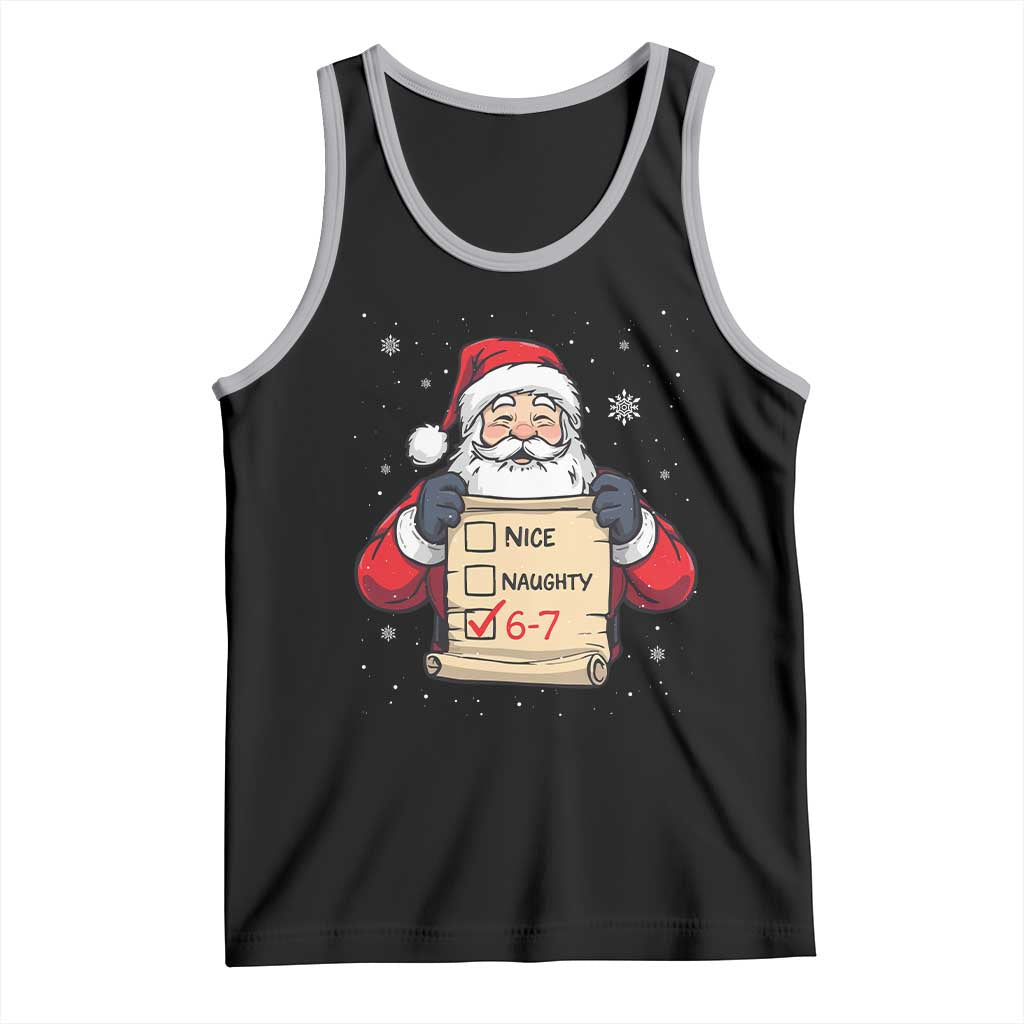 Funny Santa Six Seven Meme Tank Top Gen Z Christmas Gift - Wonder Print Shop