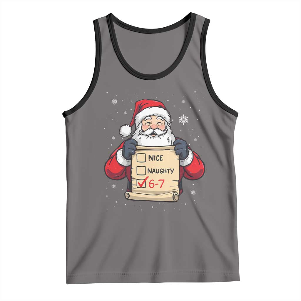 Funny Santa Six Seven Meme Tank Top Gen Z Christmas Gift - Wonder Print Shop