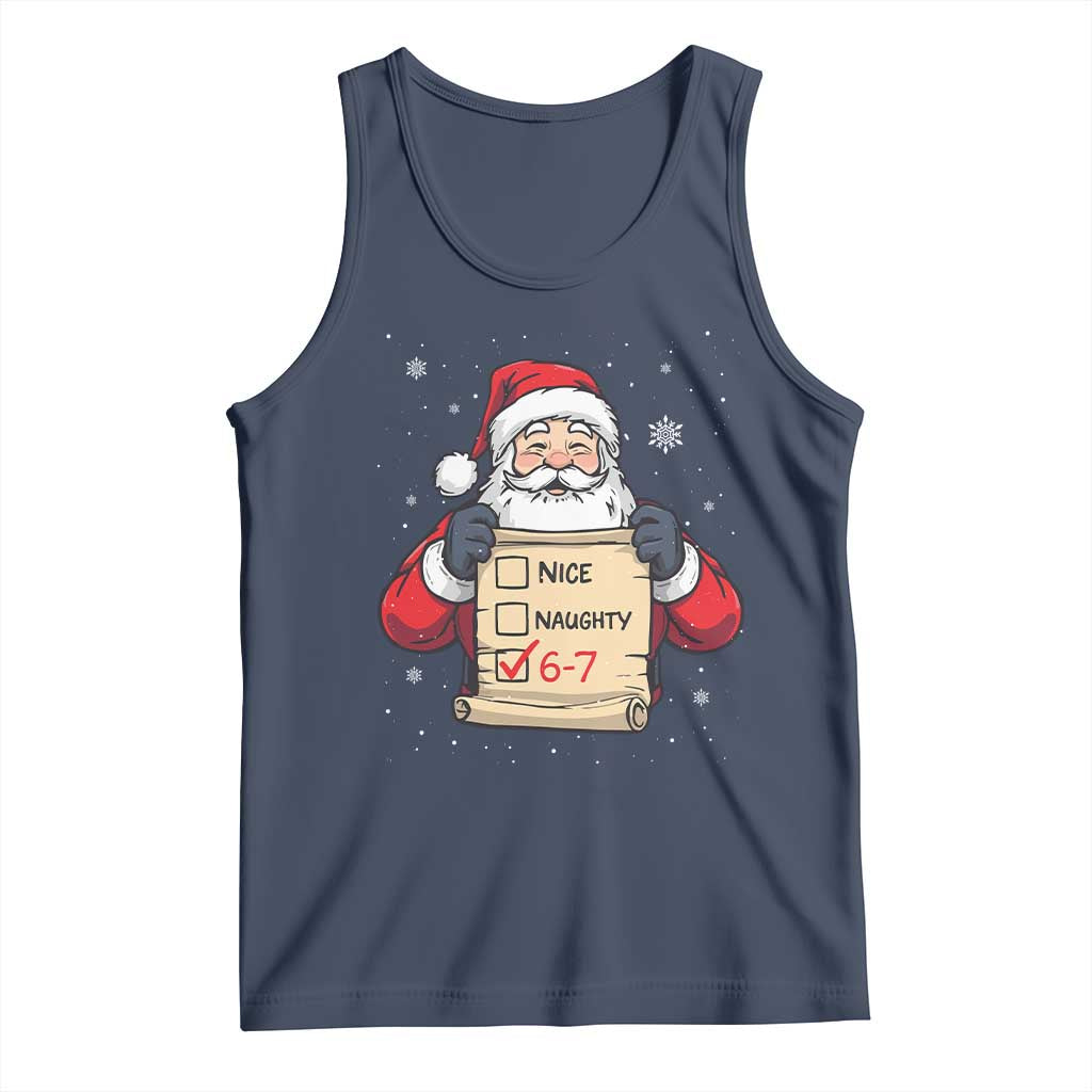 Funny Santa Six Seven Meme Tank Top Gen Z Christmas Gift - Wonder Print Shop