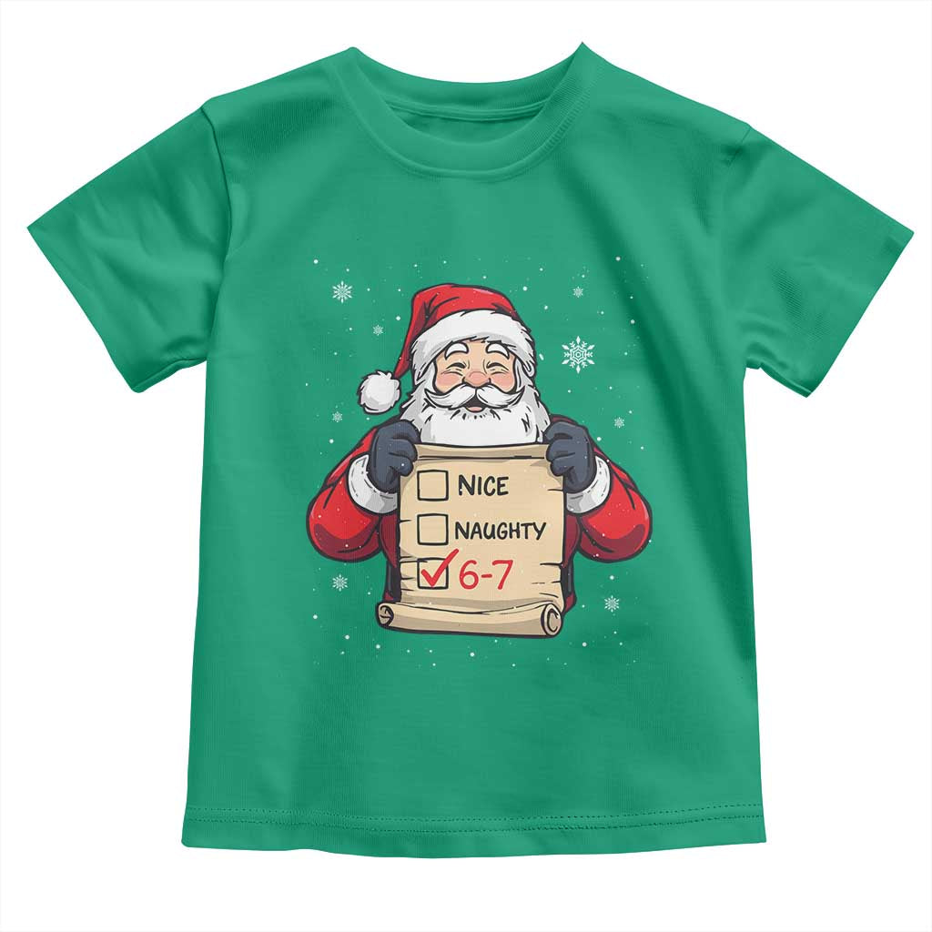 Funny Santa Six Seven Meme Toddler T Shirt Gen Z Christmas Gift - Wonder Print Shop