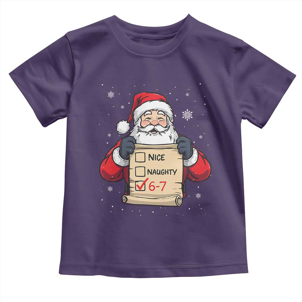 Funny Santa Six Seven Meme Toddler T Shirt Gen Z Christmas Gift - Wonder Print Shop