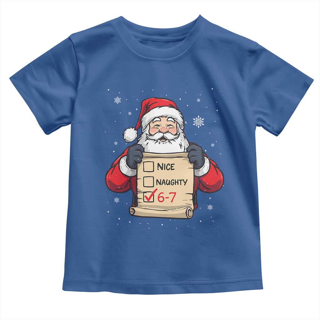 Funny Santa Six Seven Meme Toddler T Shirt Gen Z Christmas Gift - Wonder Print Shop