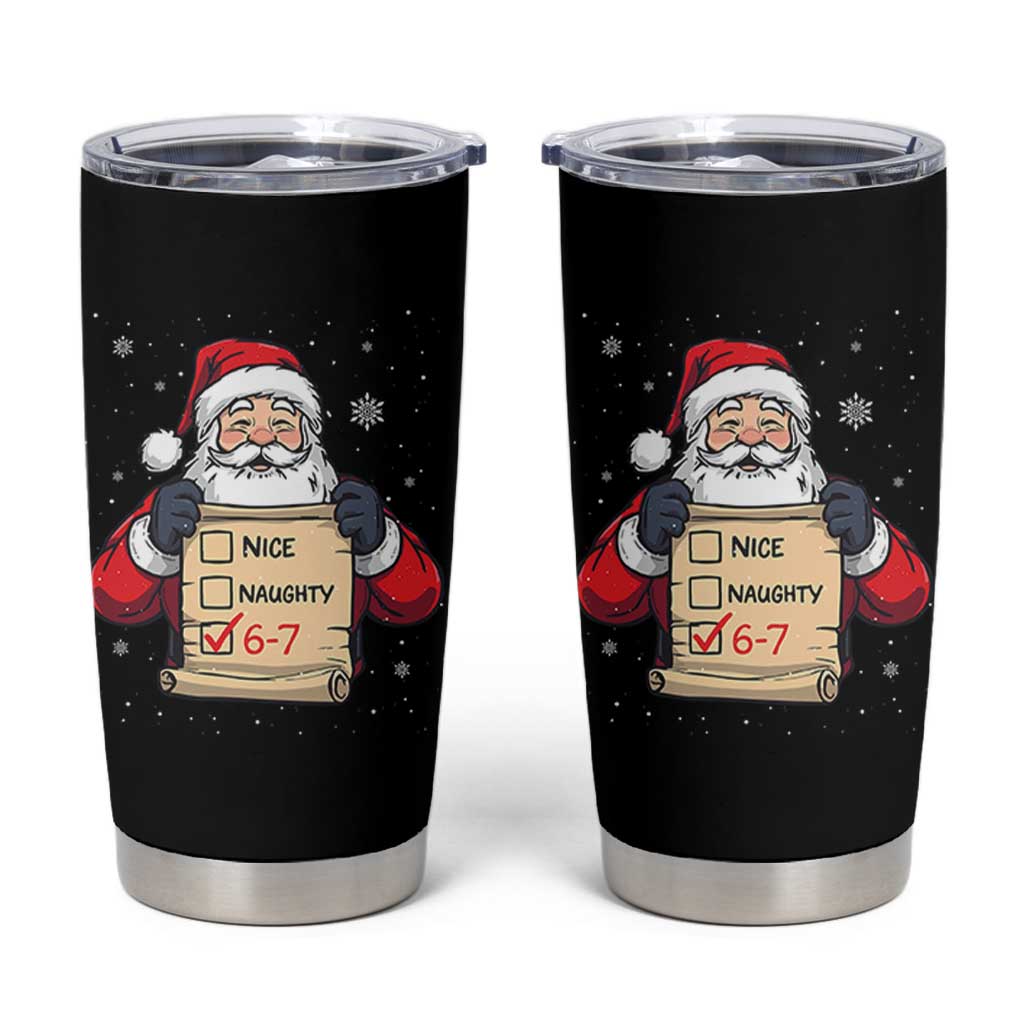 Funny Santa Six Seven Meme Tumbler Cup Gen Z Christmas Gift - Wonder Print Shop