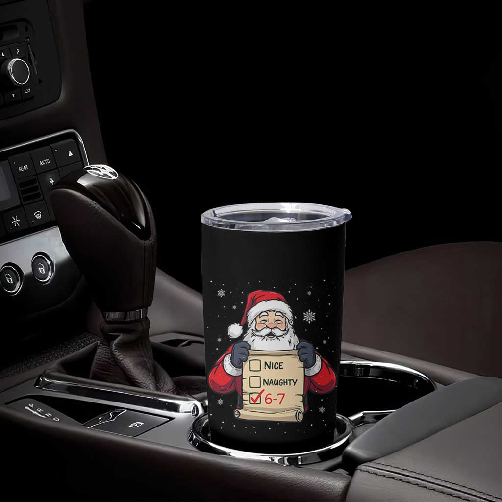 Funny Santa Six Seven Meme Tumbler Cup Gen Z Christmas Gift - Wonder Print Shop