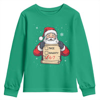 Funny Santa Six Seven Meme Youth Sweatshirt Gen Z Christmas Gift - Wonder Print Shop