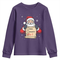 Funny Santa Six Seven Meme Youth Sweatshirt Gen Z Christmas Gift - Wonder Print Shop