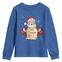 Funny Santa Six Seven Meme Youth Sweatshirt Gen Z Christmas Gift - Wonder Print Shop