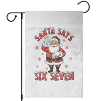 Funny Christmas Meme Gift Garden Flag Santa Says Six Seven - Wonder Print Shop
