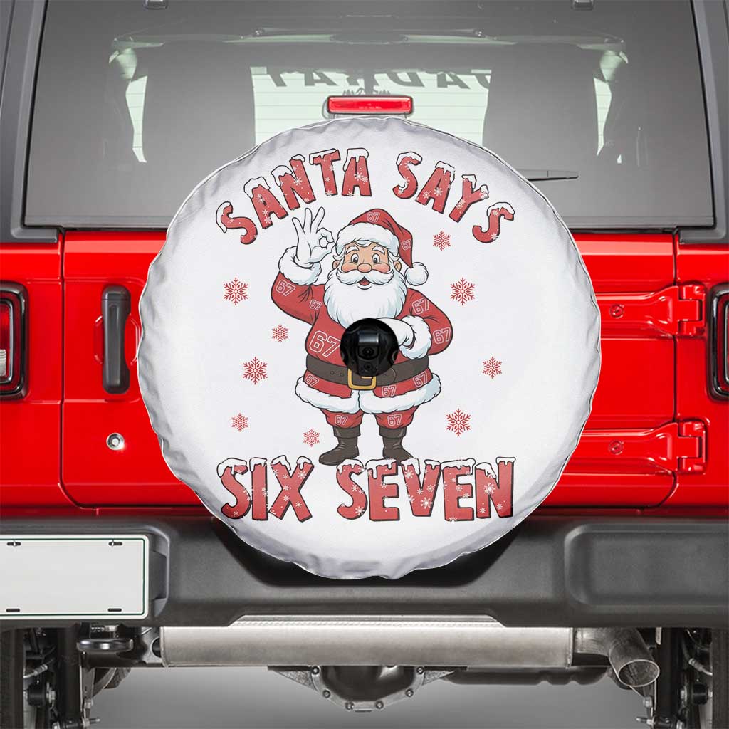 Funny Christmas Meme Gift Spare Tire Cover Santa Says Six Seven - Wonder Print Shop