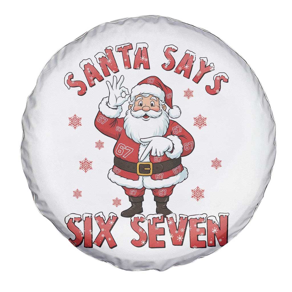 Funny Christmas Meme Gift Spare Tire Cover Santa Says Six Seven - Wonder Print Shop