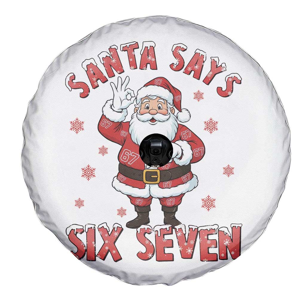 Funny Christmas Meme Gift Spare Tire Cover Santa Says Six Seven - Wonder Print Shop