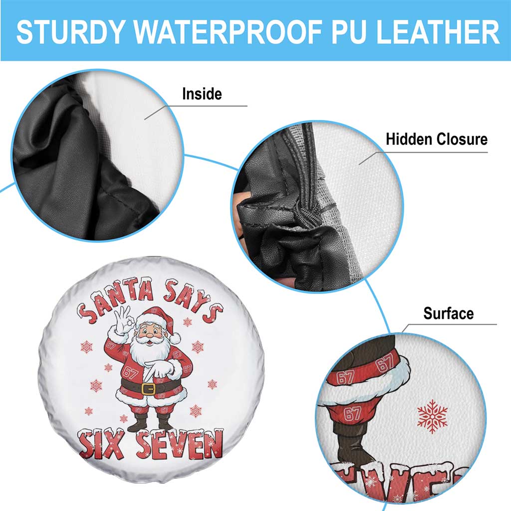 Funny Christmas Meme Gift Spare Tire Cover Santa Says Six Seven - Wonder Print Shop