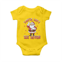 Funny Christmas Meme Gift Baby Onesie Santa Says Six Seven - Wonder Print Shop