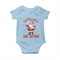 Funny Christmas Meme Gift Baby Onesie Santa Says Six Seven - Wonder Print Shop