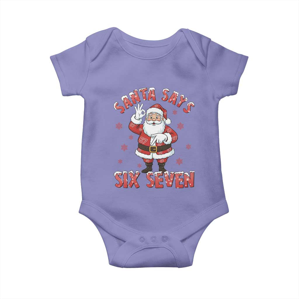 Funny Christmas Meme Gift Baby Onesie Santa Says Six Seven - Wonder Print Shop