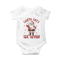 Funny Christmas Meme Gift Baby Onesie Santa Says Six Seven - Wonder Print Shop