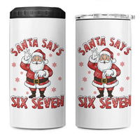 Funny Christmas Meme Gift 4 in 1 Can Cooler Tumbler Santa Says Six Seven - Wonder Print Shop