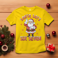 Funny Christmas Meme Gift T Shirt Santa Says Six Seven - Wonder Print Shop