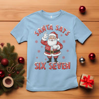 Funny Christmas Meme Gift T Shirt Santa Says Six Seven - Wonder Print Shop