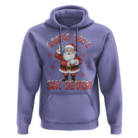 Funny Christmas Meme Gift Hoodie Santa Says Six Seven - Wonder Print Shop