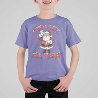Funny Christmas Meme Gift T Shirt For Kid Santa Says Six Seven - Wonder Print Shop
