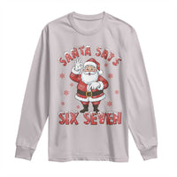Funny Christmas Meme Gift Long Sleeve Shirt Santa Says Six Seven - Wonder Print Shop