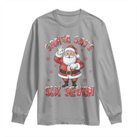 Funny Christmas Meme Gift Long Sleeve Shirt Santa Says Six Seven - Wonder Print Shop